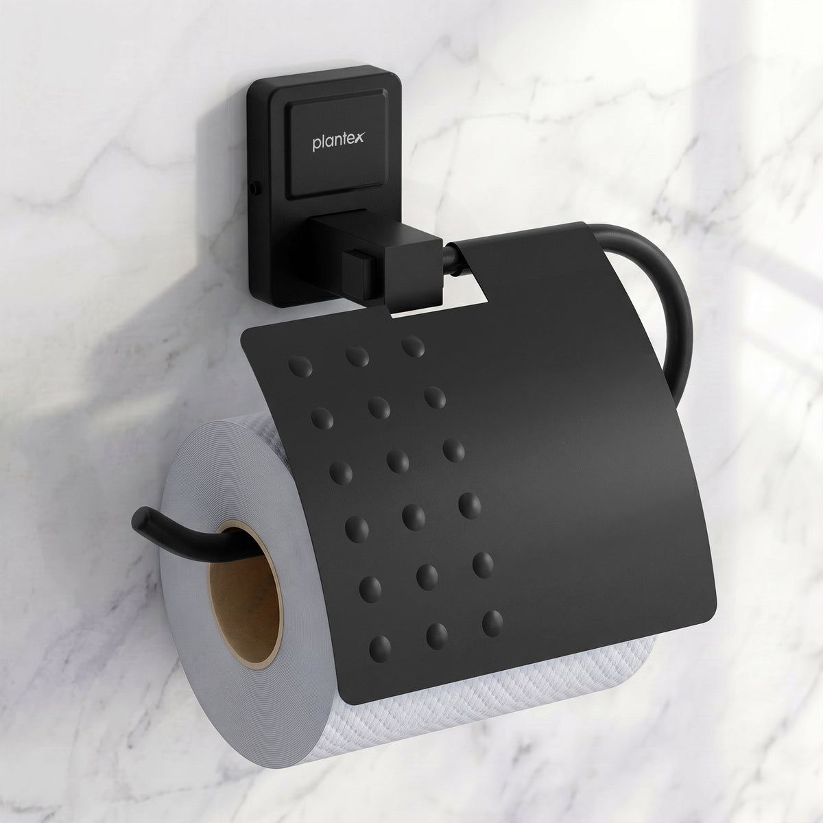 Plantex 304 Garde Stainless Steel Toilet Paper Roll Holder/Toilet Paper Holder in Bathroom/Kitchen/Bathroom Accessories - Darcy (Black)-1