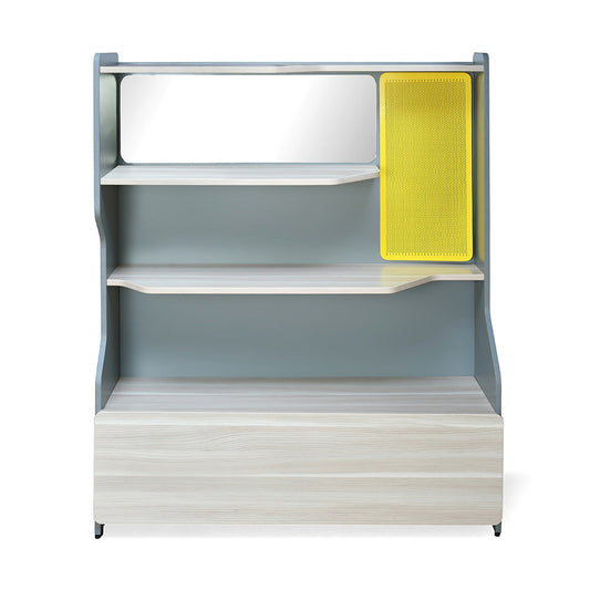 Nilkamal Furlenco Engineered Wood Display Unit in Cornsilk and Gothic Grey Finish