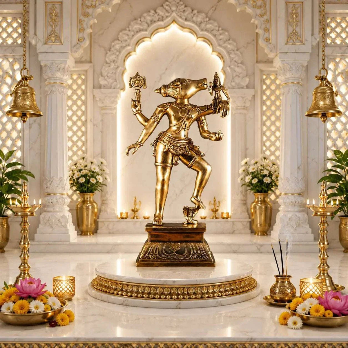 Brass Standing Varahi Devi Idol (24 Inch)