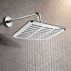 Plantex ABS Shower Head for Bathroom/12x8 inch Head for bathroom/Rain Showers Head for bathroom/Pressurized Showers Head (Chrome, D399)-5