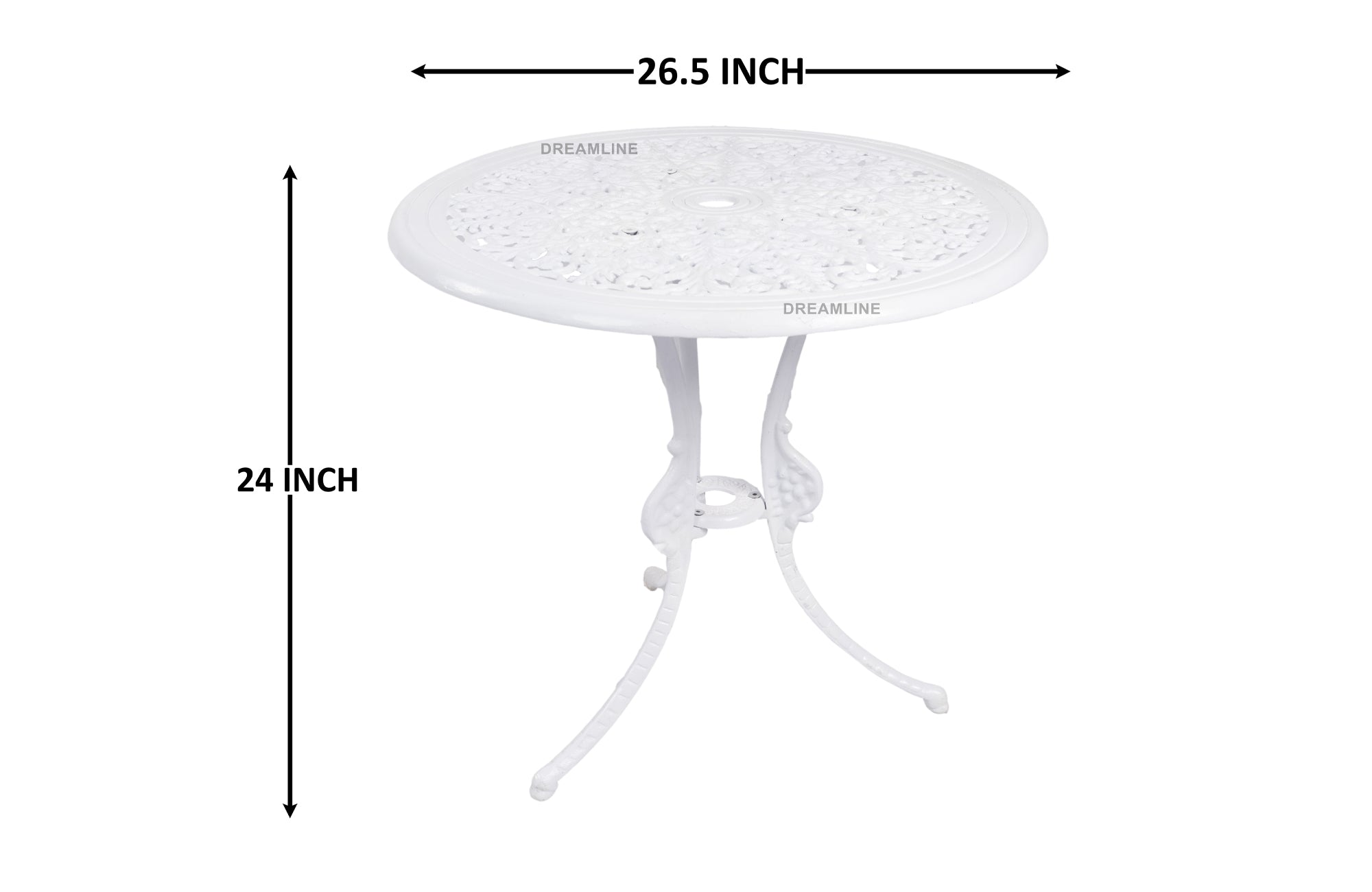 Clux Cast Aluminium Garden Patio Seating 3 Chair and 1 Table Set