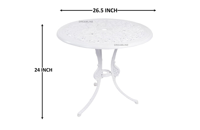 Clux Cast Aluminium Garden Patio Seating 3 Chair and 1 Table Set