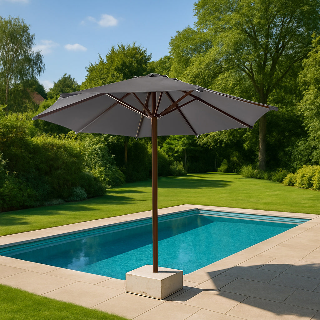 Fiore Luxury Centre Pole Garden Umbrella With Stand