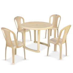 Nilkamal Meridian 1 + 4 Chairs Plastic Dining Set