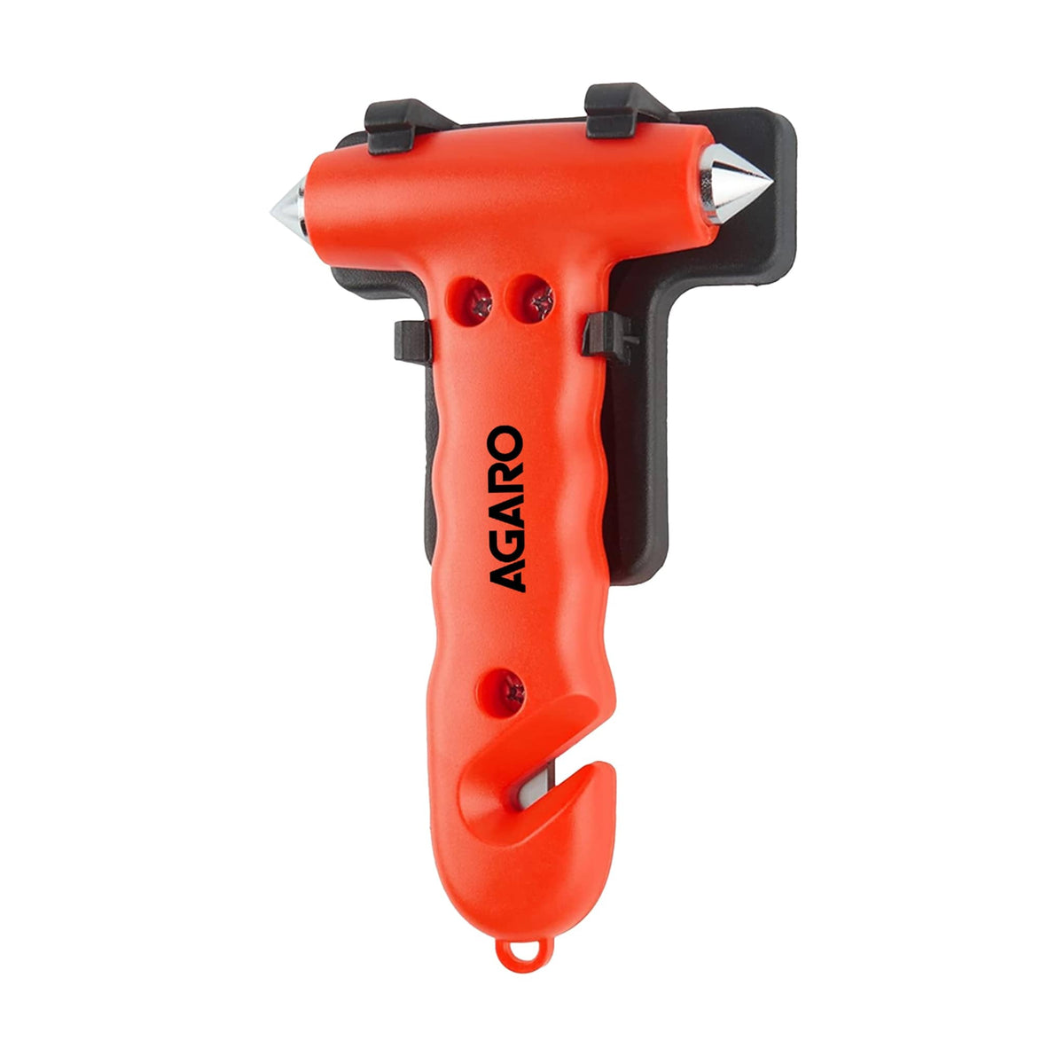 AGARO 2-in-1 Car Safety Window Hammer and Seat Belt Cutter – Emergency Escape Tool with Glass Breaker & Sturdy Holder, Ideal for Vehicle Roadside Emergencies-1