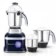Wonderchef Cube 1000W Mixer Grinder, 3 Jars with Flow Breakers, Special Coarse Blade for Silbatta-style Khada Masala Gri