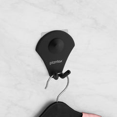 Plantex Royal Stainless Steel Robe Hook for Bathroom/Cloth-Towel Hanger/Napkin Hanger/Bathroom Accessories (Black, Powder Coated)-1