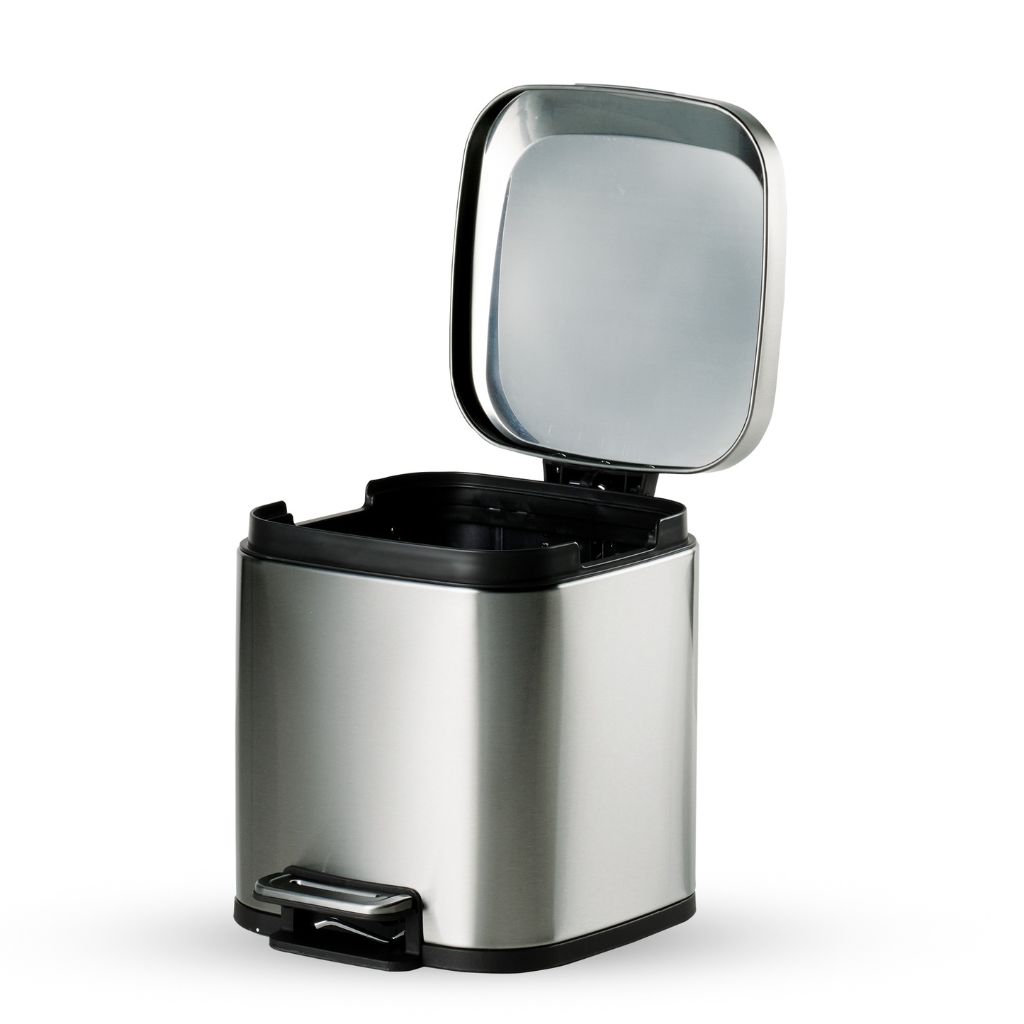 Trash Bin 8 Litre Stainless Steel Pedal Square