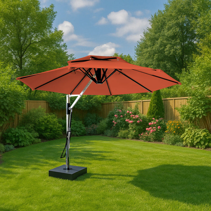 Spina Luxury Side Pole Garden Umbrella With Stand