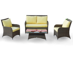 Italo Outdoor Sofa Set 2 Seater , 2 Single seater and 1 Center Table (Brown)