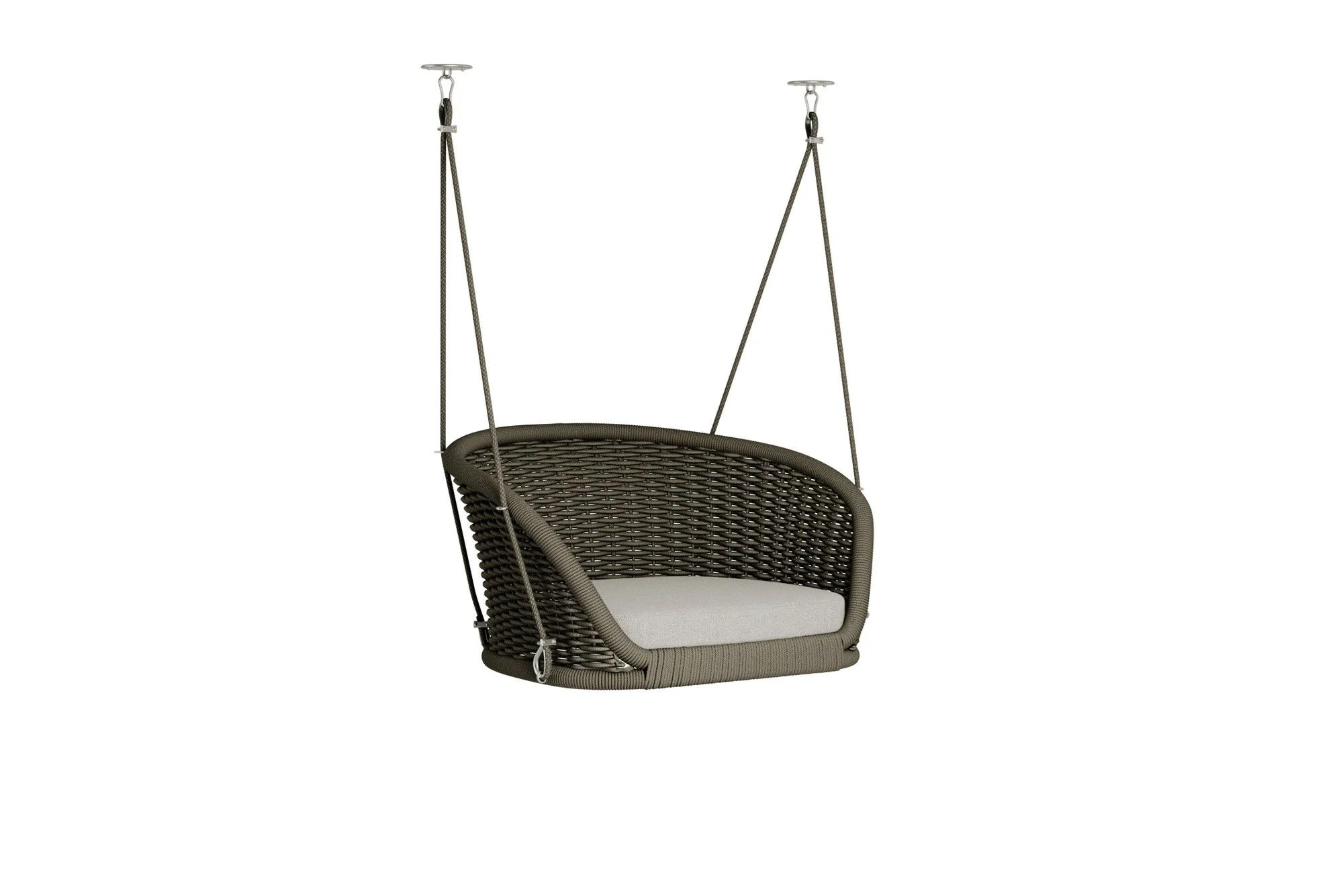 Eon Single Seater Hanging Swing Without Stand For Balcony , Garden Swing (Black)