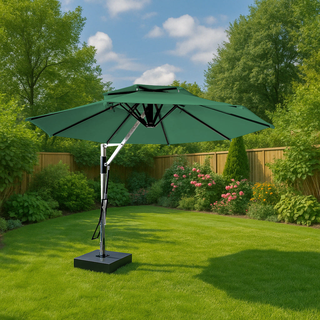 Spina Luxury Side Pole Garden Umbrella With Stand
