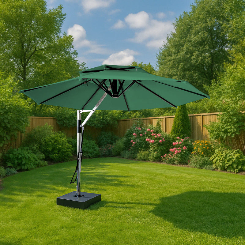 Spina Luxury Side Pole Garden Umbrella With Stand