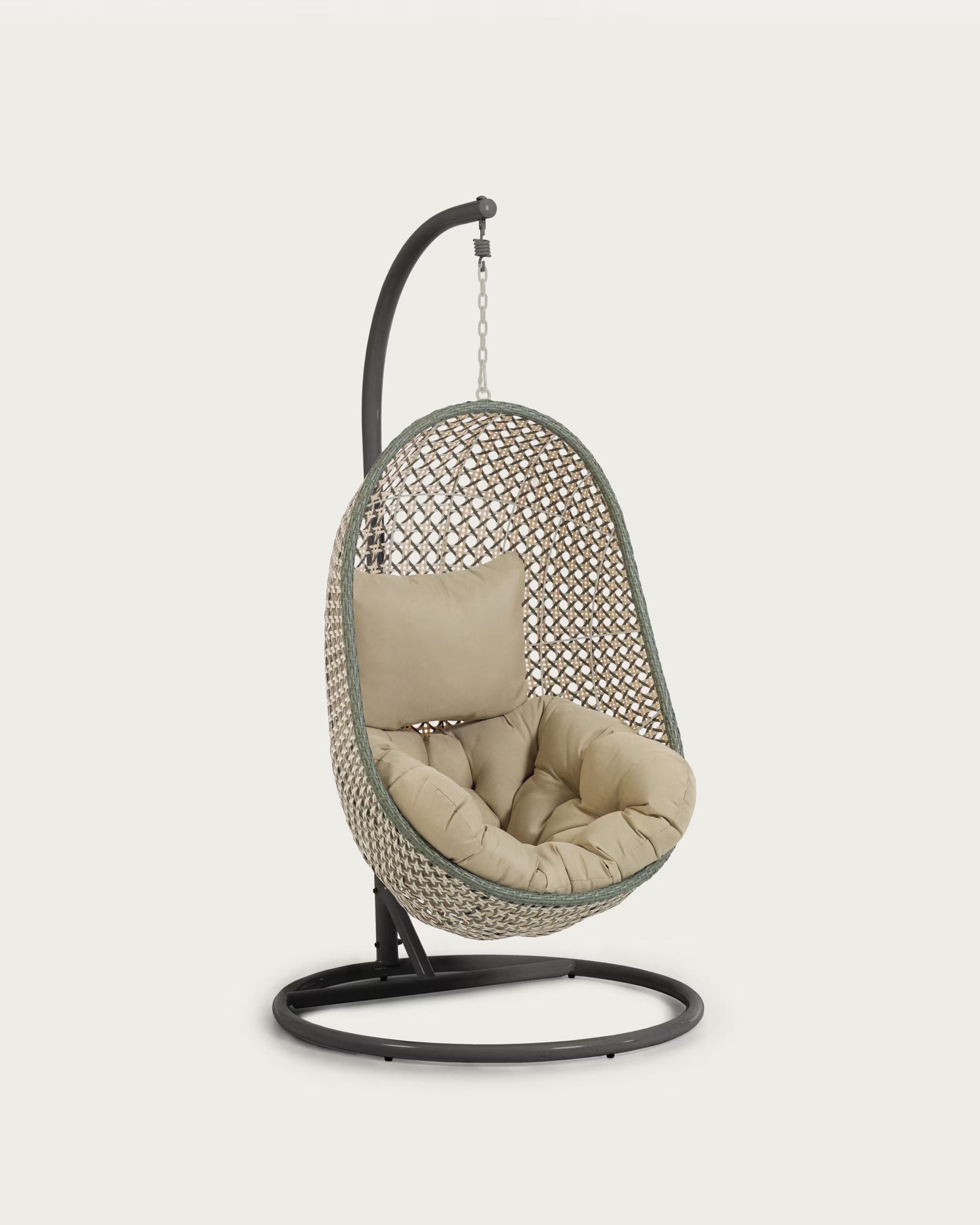 Oyla Single Seater Hanging Swing With Stand For Balcony , Garden