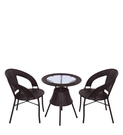 Gem Outdoor Patio Seating Set 2 Chairs and 1 Table Set (Brown)
