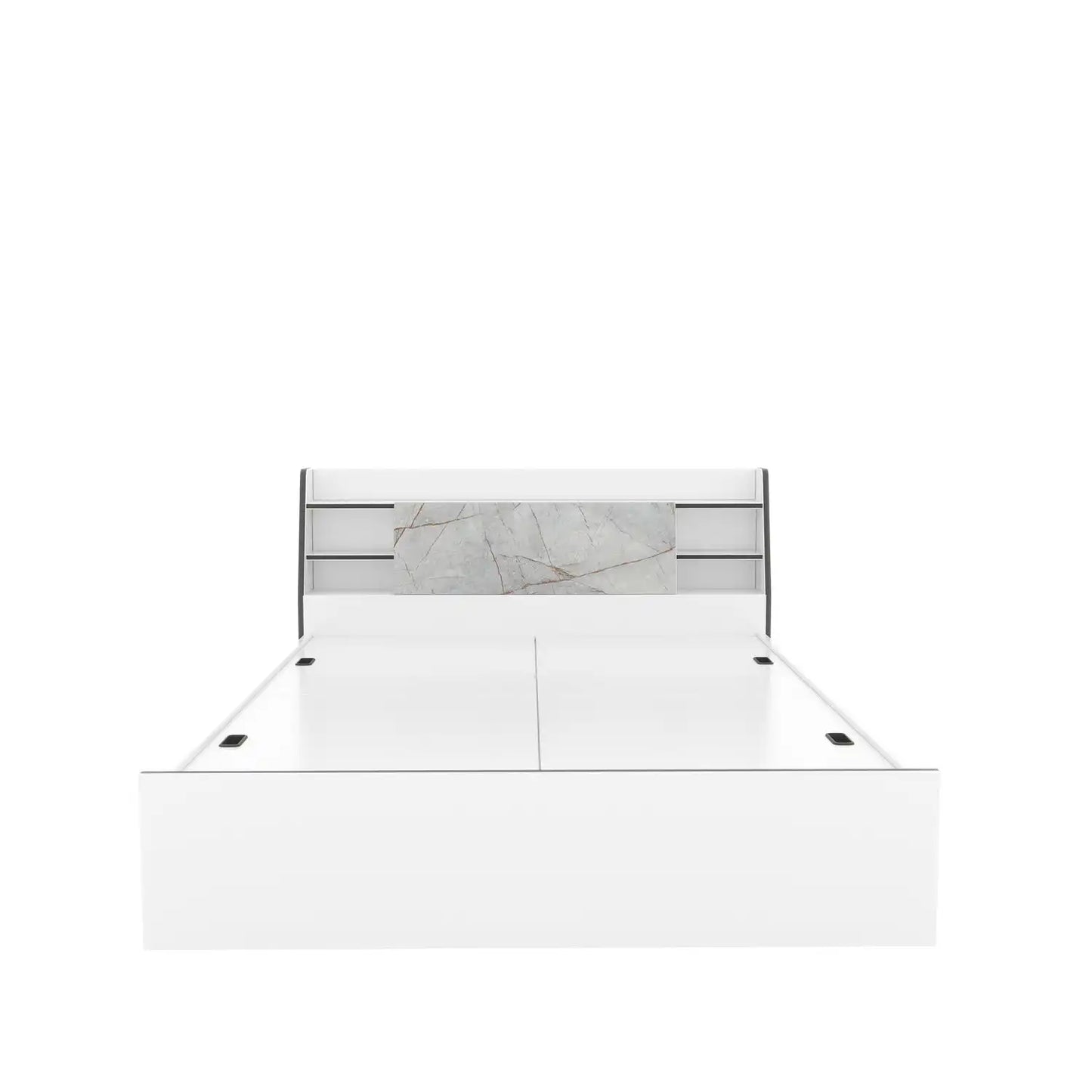 Nilkamal Marbito Queen Bed With Headboard & Box Storage (White)