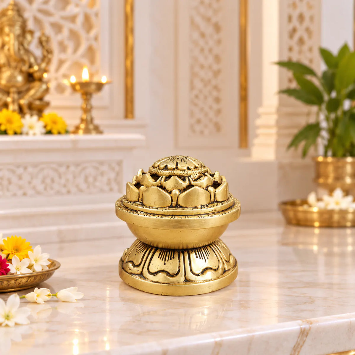 Brass Louts Dhoop Dani & Incense Holder