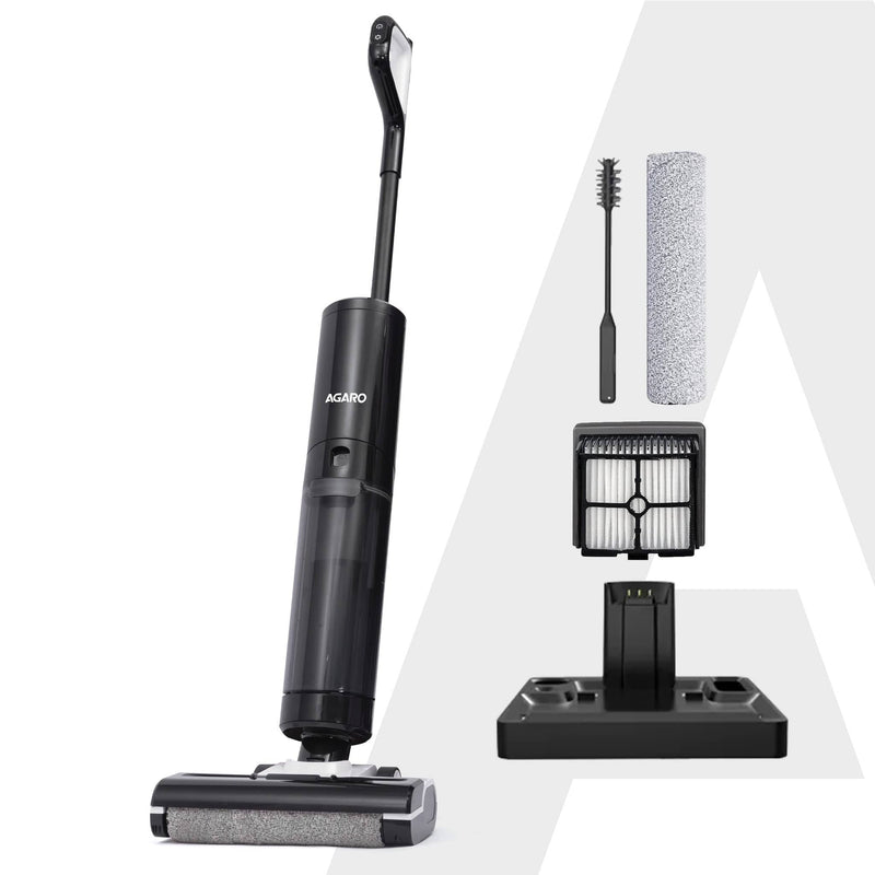 AGARO Royal Mop & Vacuum Cleaner, Lightweight Cordless Cleaner for Multi-Surface Hard Floor, Brushless Motor, Smart Disp
