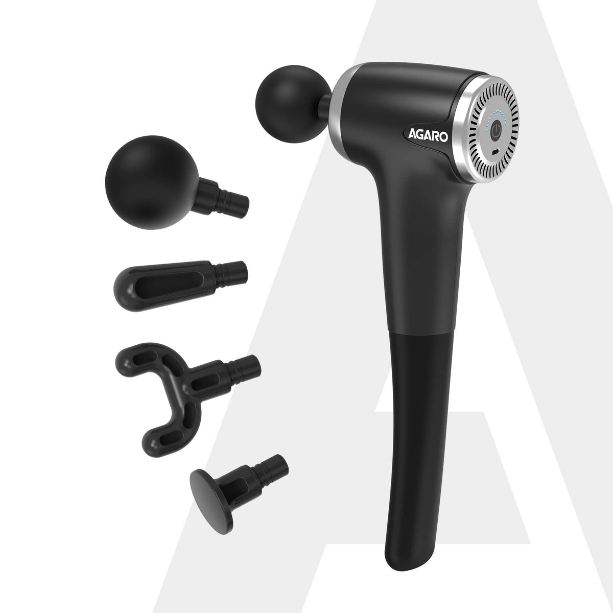 AGARO Regency Gun Massager, 4 Heads, 13 Speed, Rechargeable, Handheld, Percussion Muscle Massager for Full Body Pain Relief, Muscle Relaxation of Neck, Shoulder, Back, Foot for Men & Women, Black-7