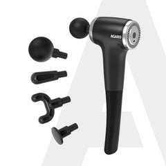 AGARO Regency Gun Massager, 4 Heads, 13 Speed, Rechargeable, Handheld, Percussion Muscle Massager for Full Body Pain Relief, Muscle Relaxation of Neck, Shoulder, Back, Foot for Men & Women, Black-7