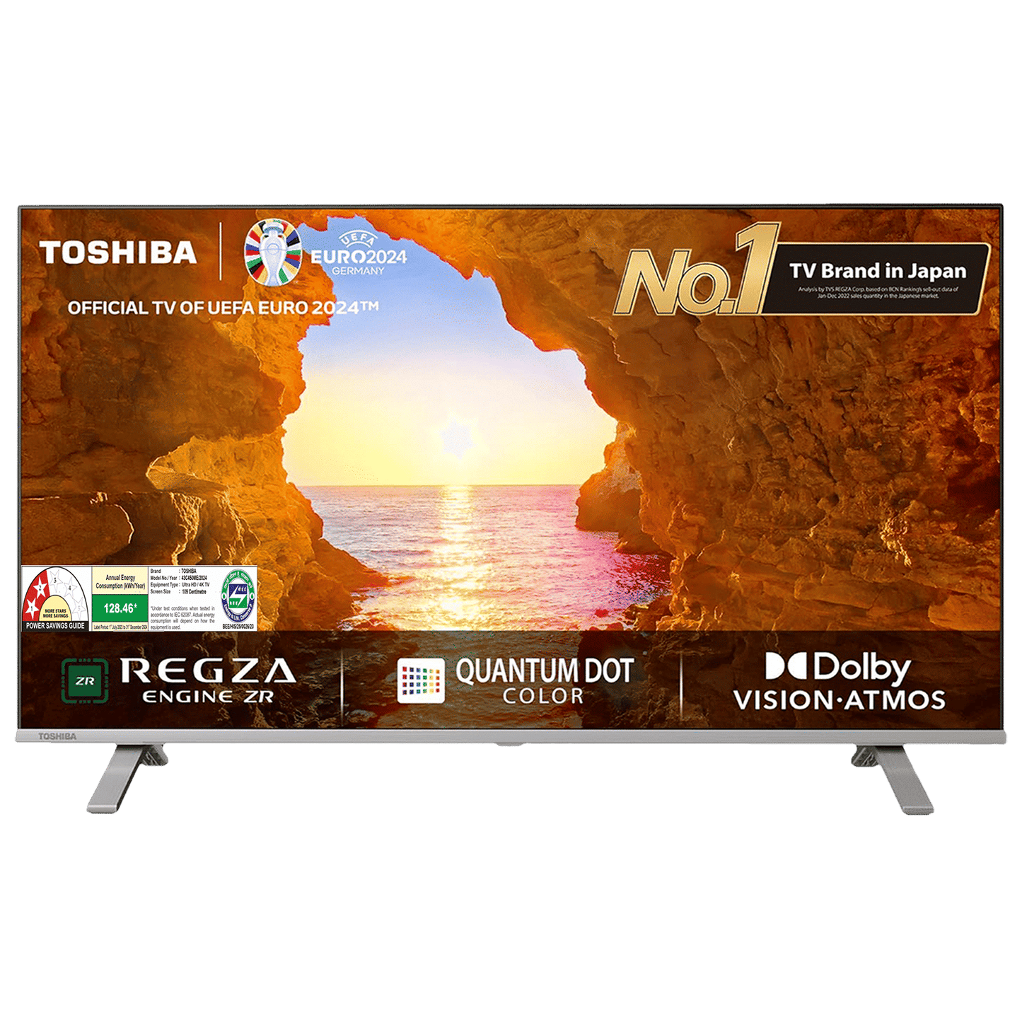 TOSHIBA C450 109.22 cm (43 inch) QLED 4K Ultra HD VIDDA TV with Regza Engine ZR