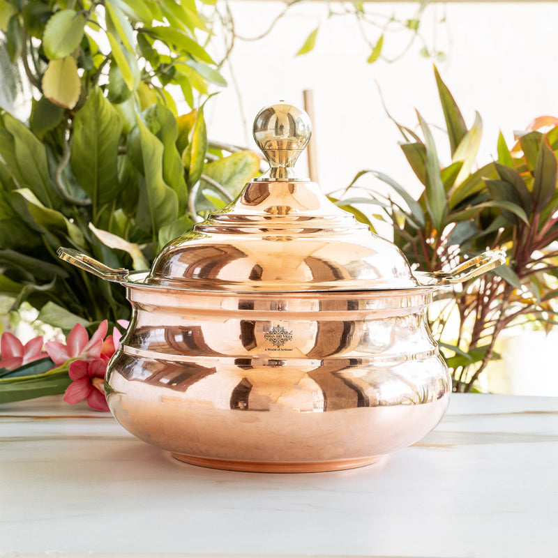 Steel Copper Hammered Design Chafing Dish
