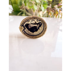 Pure Brass Miniature Maa Annapurna Sitting Murti - 2.39 cm