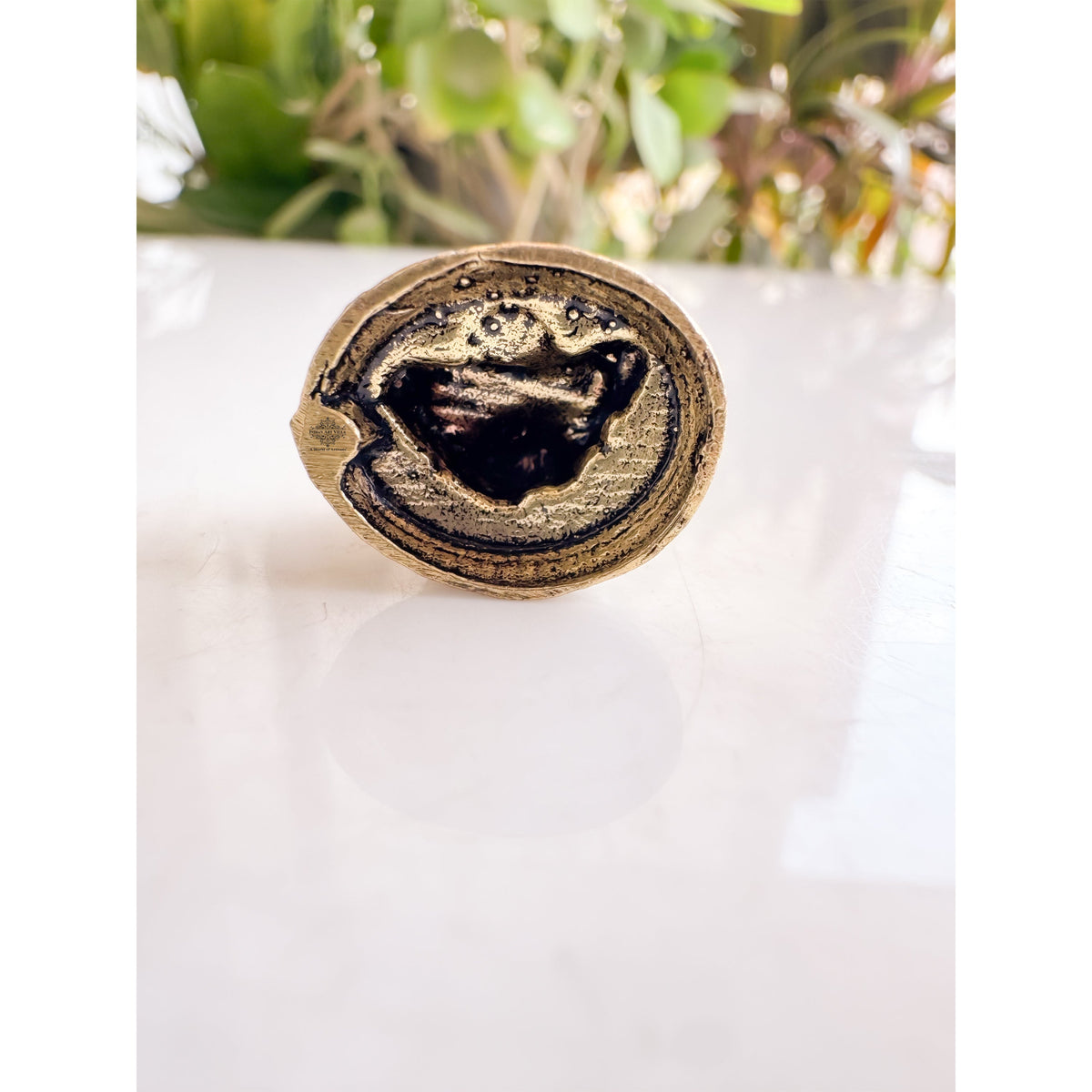 Pure Brass Miniature Maa Annapurna Sitting Murti - 2.39 cm
