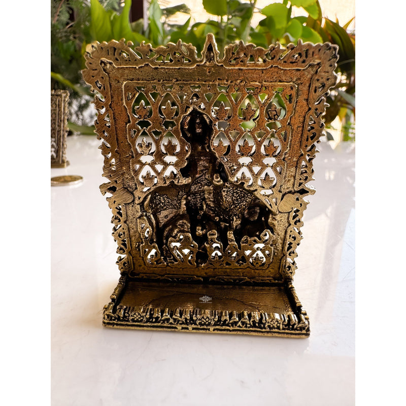 Pure Brass Miniature Krishna Ji Murti with Cow - 7.87 cm