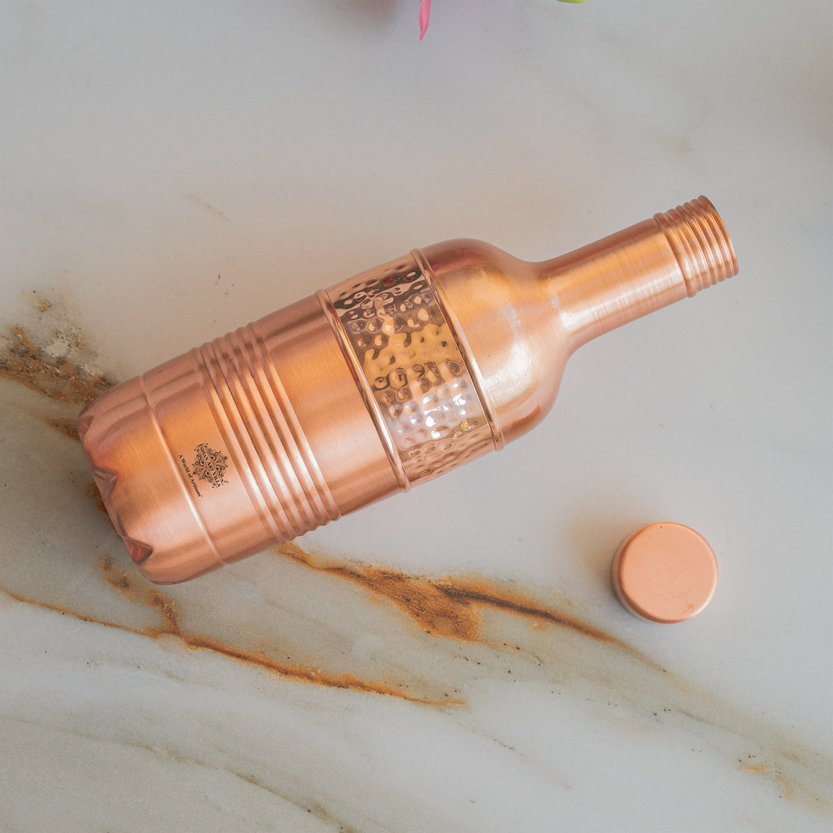 Pure Copper Water Bottle With Maharaja Style