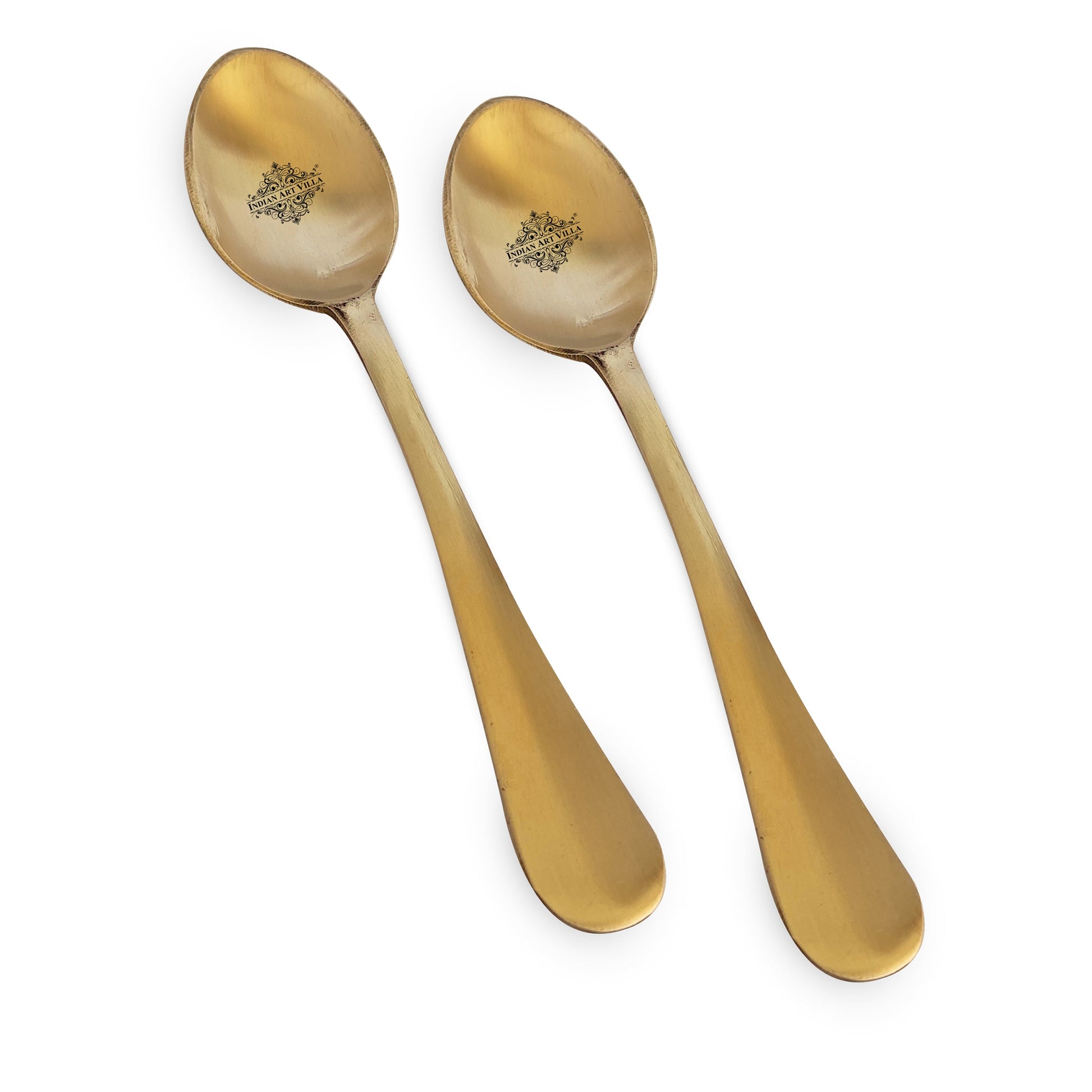 Pure Brass Baby Spoon with Matt Finish Design, Dinnerware, Tableware, Flatware & Cutlery, Length:- 19.05 cm