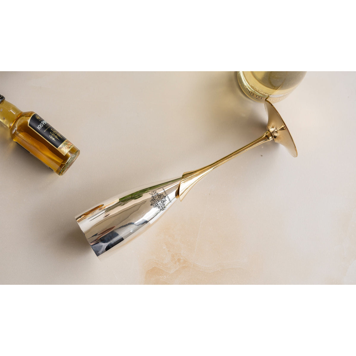 Silver Plated Champagne Flutes Set of 2 with Gift Box