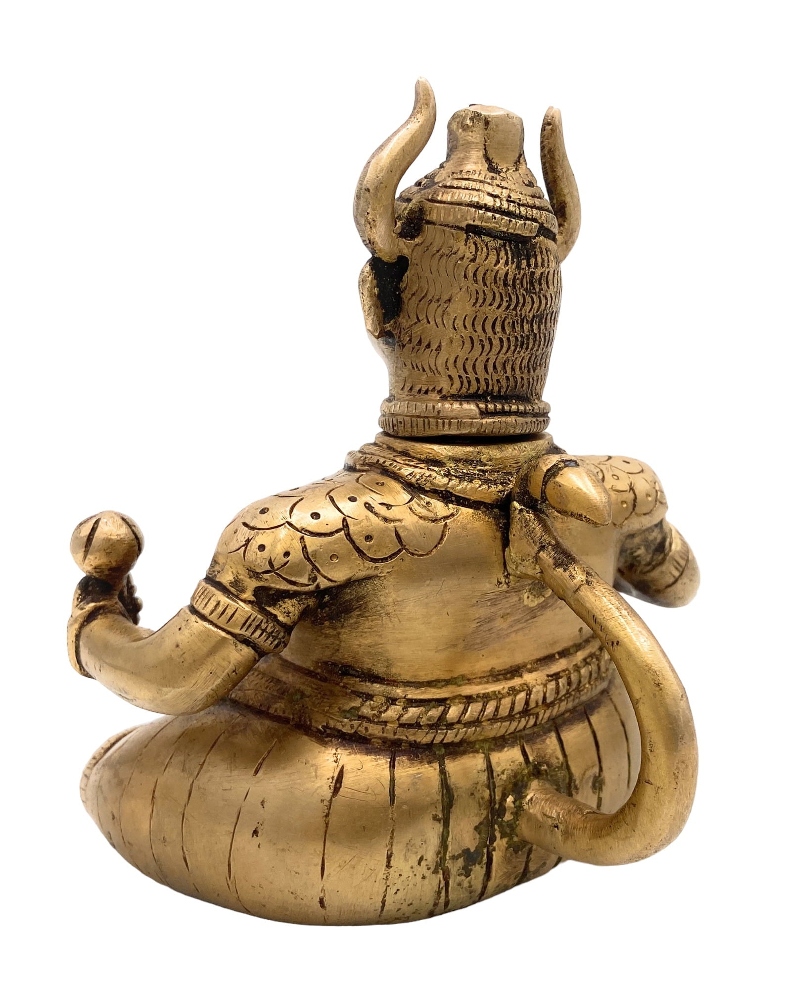 Bhunes Brass Decorative Traditional Diya Oil Lamp Vilakku Kiran Lamp For Temples, Puja, Gifts, Home Décor,Gold, 5.5 Inch, 1 Piece