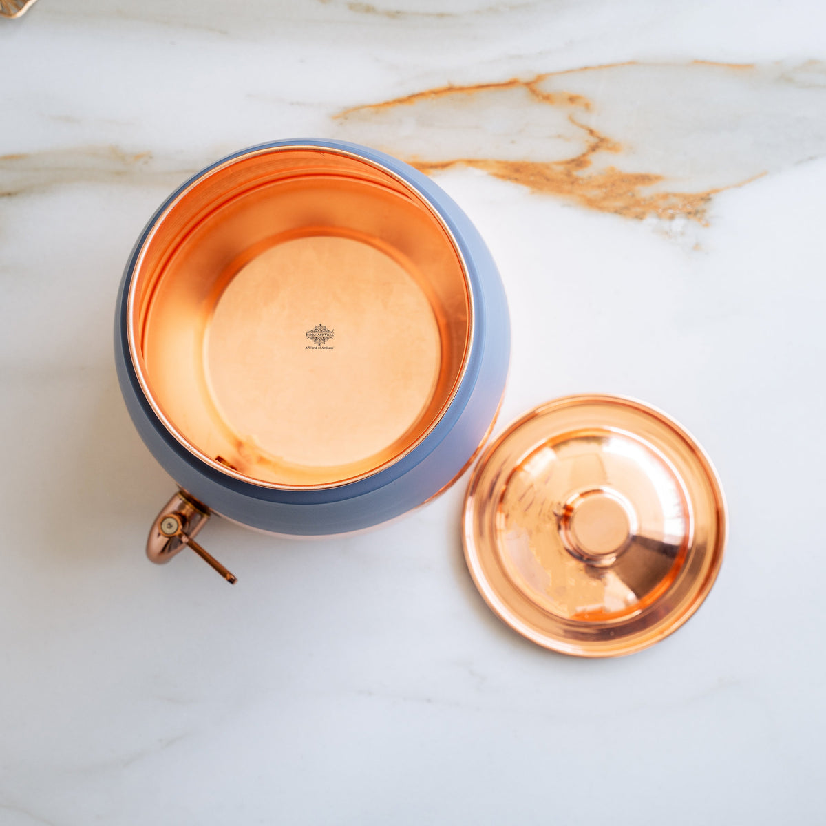 Copper Water Pot with Hammered Design & Silk Finish 7000 ML