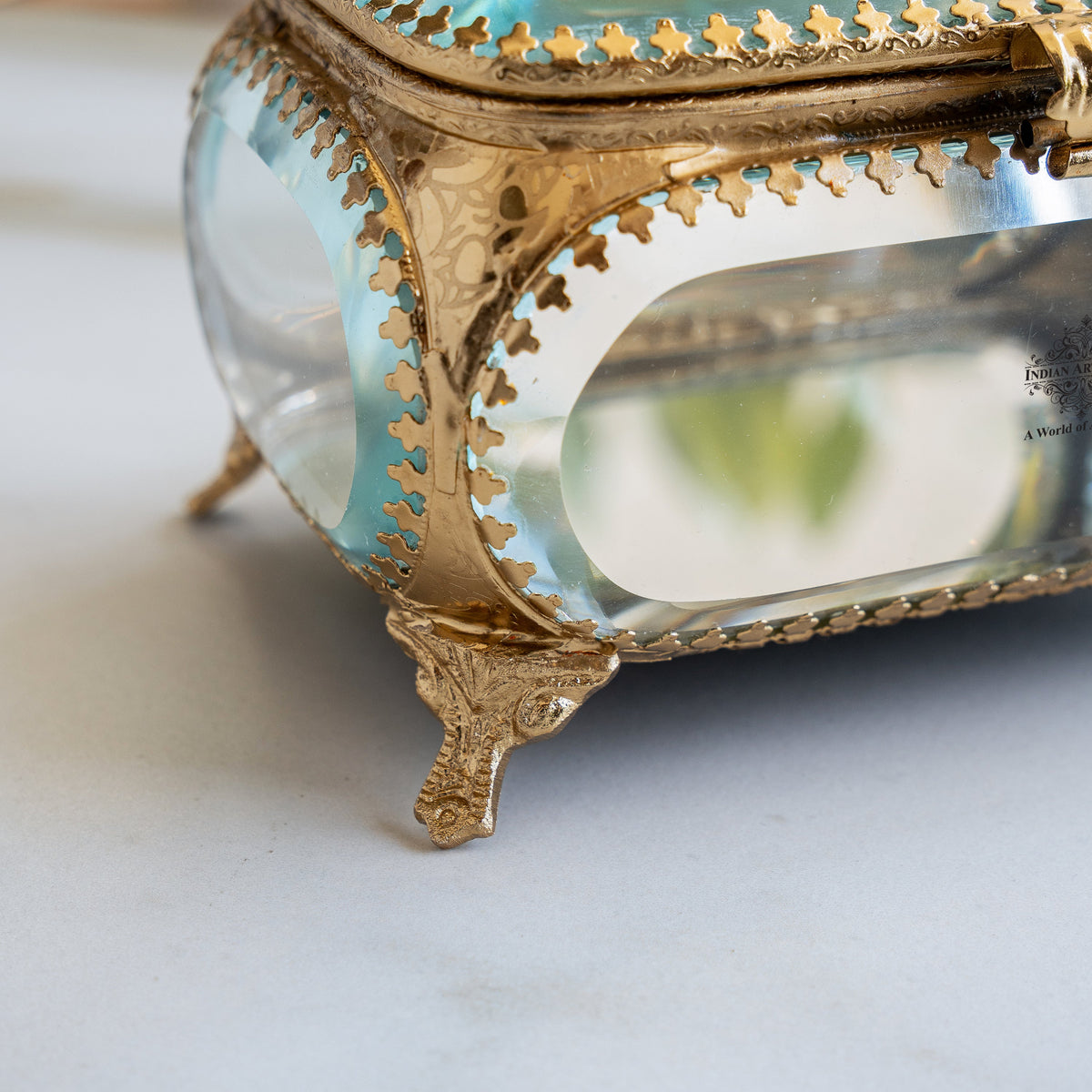 Brass & Glass Decorative Box - Home Decor & Gifting