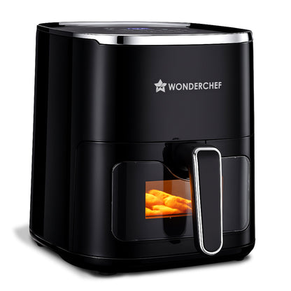 Evita Digital Air Fryer, 1350W, 5 L, Rapid Hot Air Technology, 8 Pre-set Menus, Non-stick Basket, In-built Memory, Customised Time & Temperature Control, Fry, Bake, Grill, 2-Yr Warranty