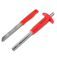 Wonderchef Premium Kitchen Gas Igniter/Lighter and Knife Combo of 2 Pcs., Stainless-steel, Use at Home & Restaurant, Unb
