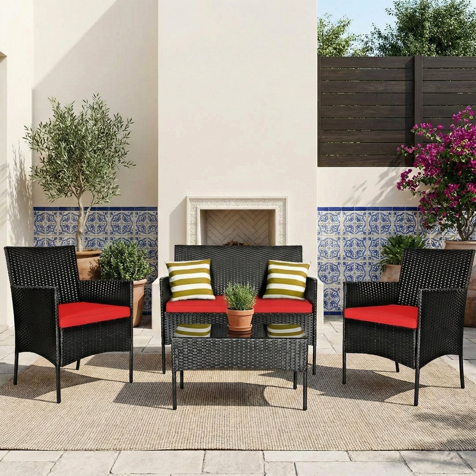 Aaru Outdoor Sofa Set 2 Seater , 2 Single seater and 1 Center Table Set
