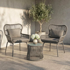 Intra Outdoor Patio Seating Set 2 Chairs and 1 Table Set