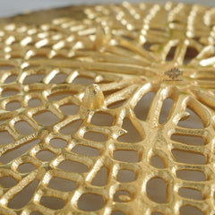 Brass Finish Round Tray 15 Inches