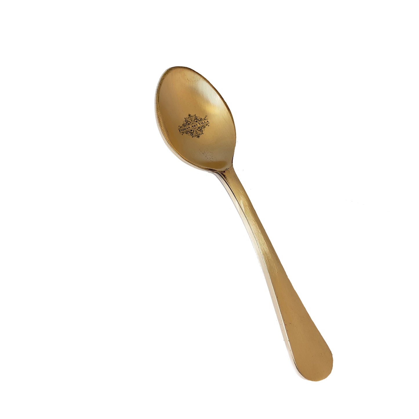 Pure Brass Baby Spoon with Matt Finish Design, Dinnerware, Tableware, Flatware & Cutlery, Length:- 19.05 cm