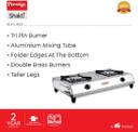 Prestige Shakti Stainless Steel Manual Gas Stove (2 Burners)