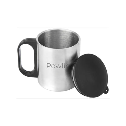 Powlin Noah 180ml Coffee Mug | Stainless Steel, Insulated, Durable | Spill-Proof, Leak-Resistant Mug for Hot & Cold Beverages | Travel-Friendly & BPA-Free