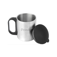 Powlin Noah Mug 2-Piece Set | 180ml Stainless Steel Coffee Mug | Insulated, Durable, Spill-Proof, Leak-Resistant | Ideal for Hot & Cold Beverages, Travel-Friendly