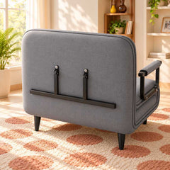 2 Seater Folding Sofa Come Bed, Convertible Sleeper Sofa for Living Room & Guest Room, Double Seat Sofa Bed, Space Saving Folding Sofa Recliner Bed