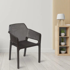 Nilkamal Captain Plastic Arm Chair (Season Rust Brown)