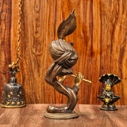 20-Inch Krishna Brass Idol Showpiece