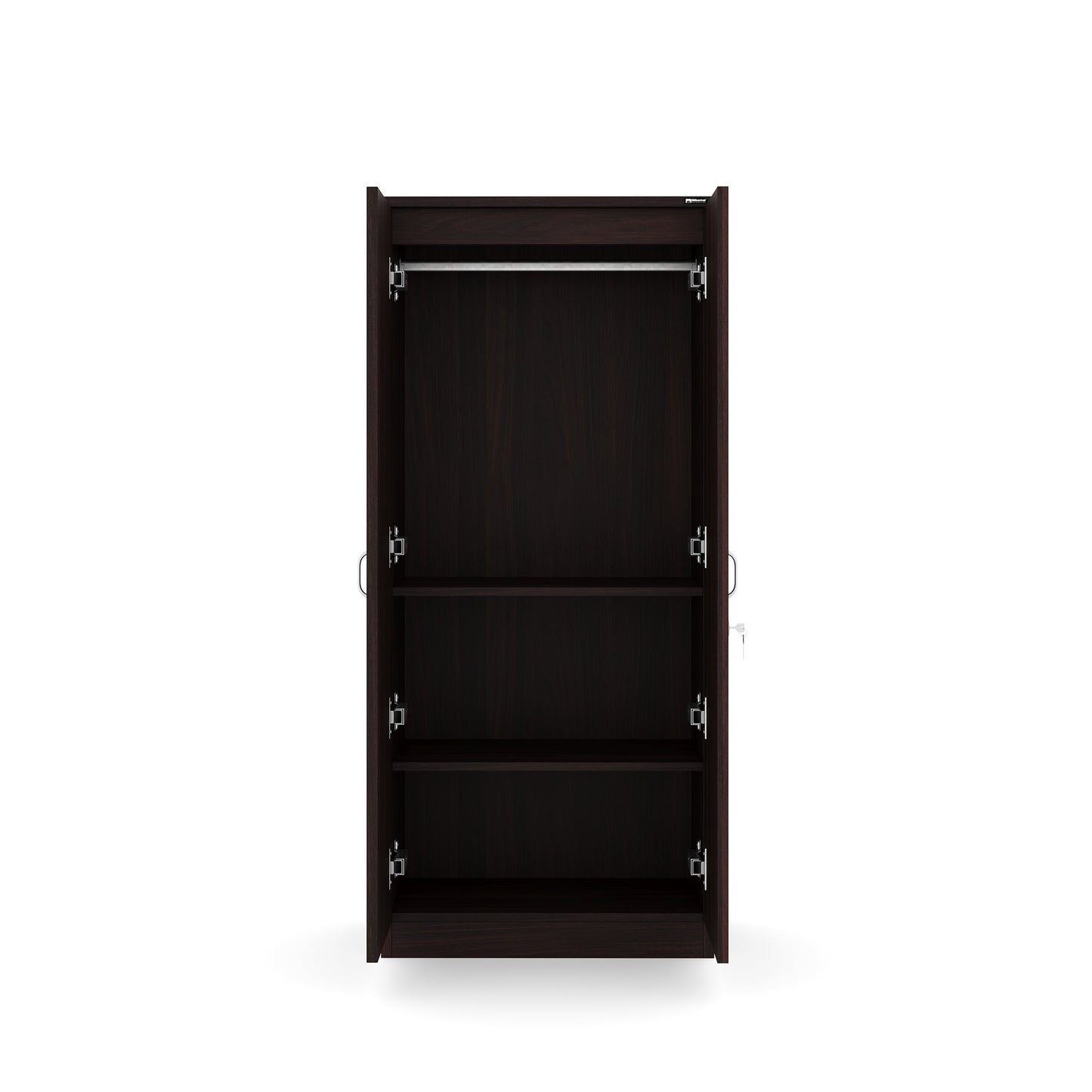 Nilkamal Crystal 2 Door Wardrobe (New Wenge & Natural Ebony)