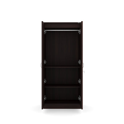Nilkamal Crystal 2 Door Wardrobe (New Wenge & Natural Ebony)
