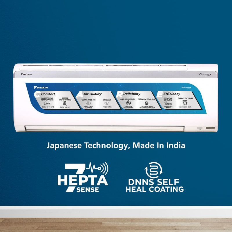Daikin Premium Series 1 Ton 5 Star Inverter Split AC (FTKM35U, White)